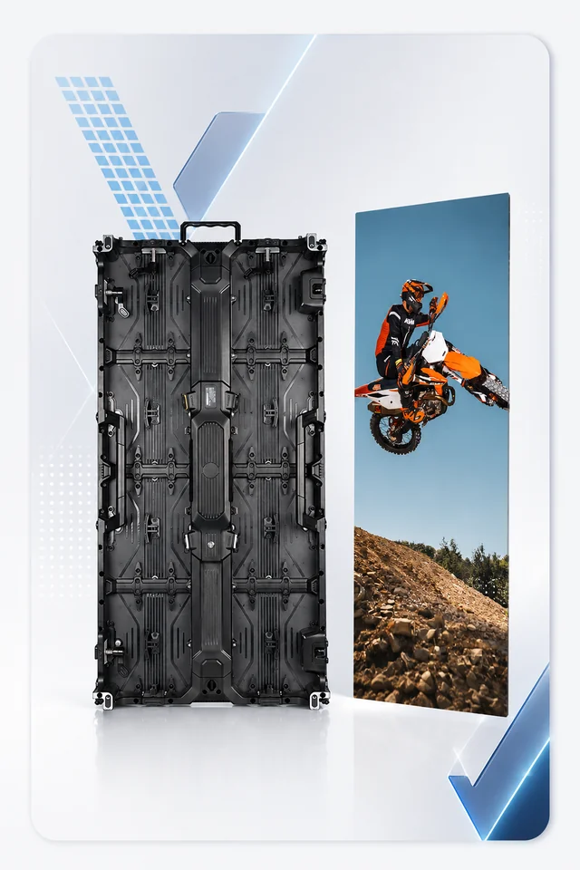 Écran LED intérieur, vue avant et arrière du panneau